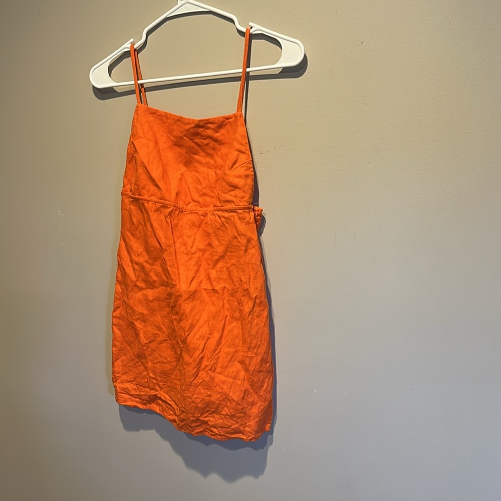Reformation Orange Mini Dress - Picture 3 of 4
